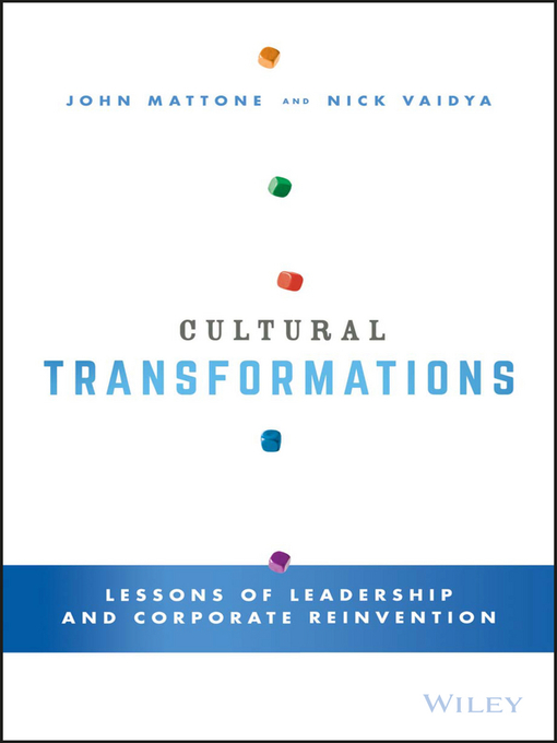 Title details for Cultural Transformations by John Mattone - Available